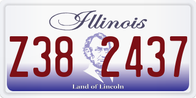 IL license plate Z382437