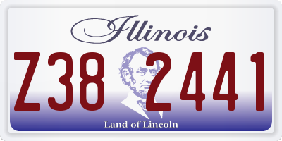IL license plate Z382441