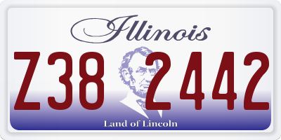 IL license plate Z382442