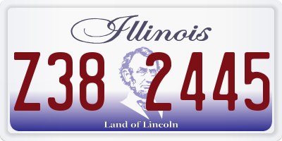 IL license plate Z382445