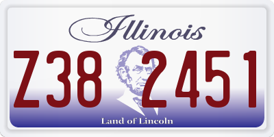 IL license plate Z382451