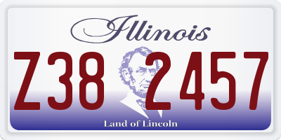 IL license plate Z382457
