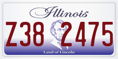 IL license plate Z382475
