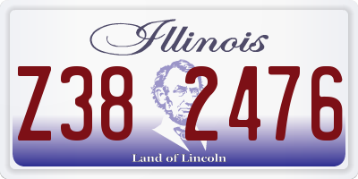 IL license plate Z382476