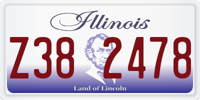 IL license plate Z382478