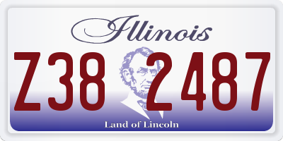 IL license plate Z382487