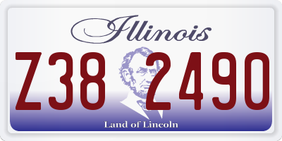 IL license plate Z382490