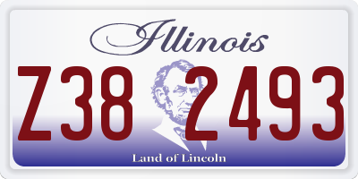 IL license plate Z382493