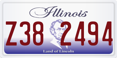 IL license plate Z382494
