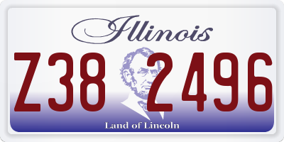 IL license plate Z382496