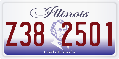 IL license plate Z382501