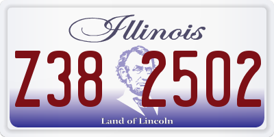 IL license plate Z382502