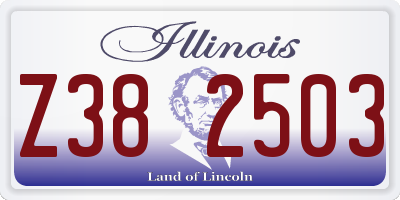 IL license plate Z382503