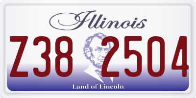IL license plate Z382504