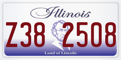 IL license plate Z382508