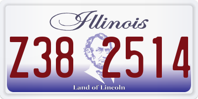 IL license plate Z382514