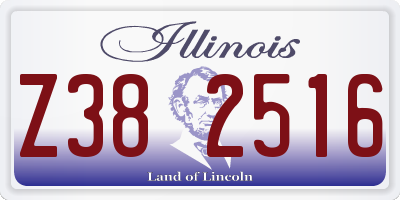 IL license plate Z382516