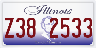 IL license plate Z382533