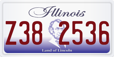 IL license plate Z382536