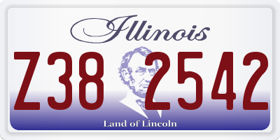 IL license plate Z382542
