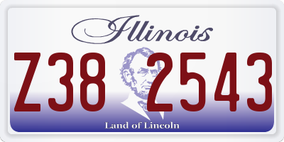 IL license plate Z382543
