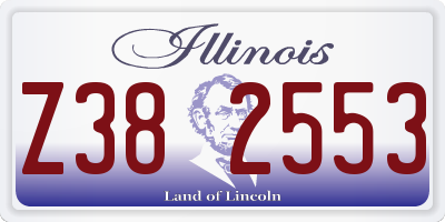 IL license plate Z382553