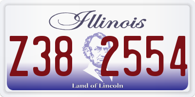 IL license plate Z382554