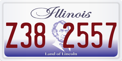IL license plate Z382557