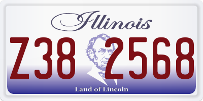 IL license plate Z382568
