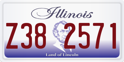 IL license plate Z382571
