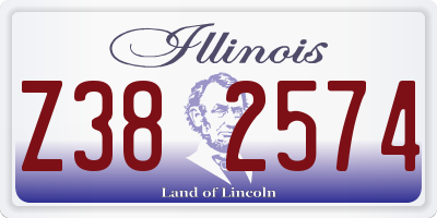 IL license plate Z382574