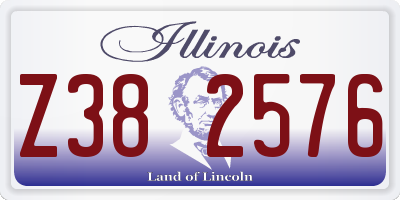 IL license plate Z382576