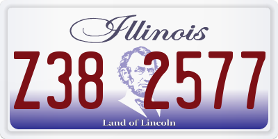 IL license plate Z382577