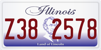 IL license plate Z382578