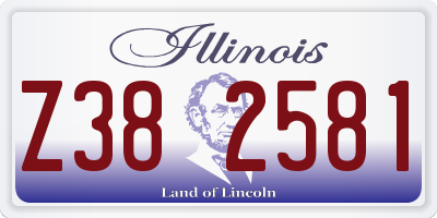 IL license plate Z382581