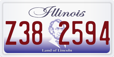 IL license plate Z382594