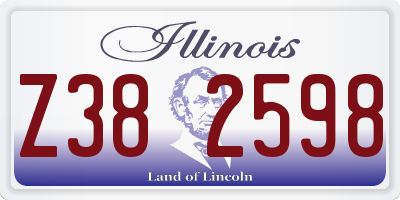 IL license plate Z382598