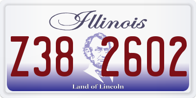IL license plate Z382602