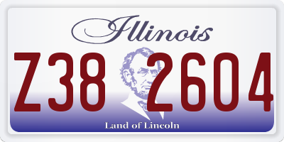 IL license plate Z382604