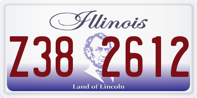 IL license plate Z382612