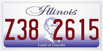 IL license plate Z382615