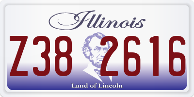 IL license plate Z382616