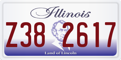 IL license plate Z382617