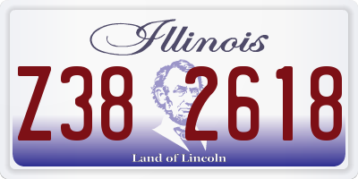 IL license plate Z382618