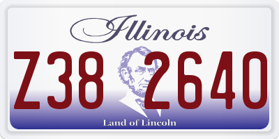 IL license plate Z382640
