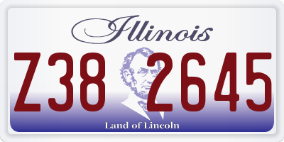 IL license plate Z382645