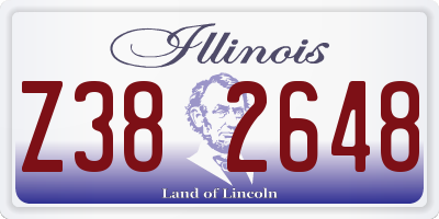 IL license plate Z382648