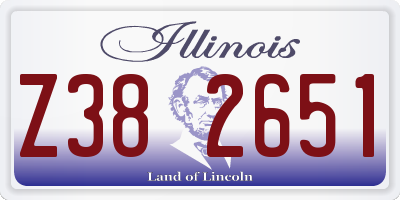 IL license plate Z382651