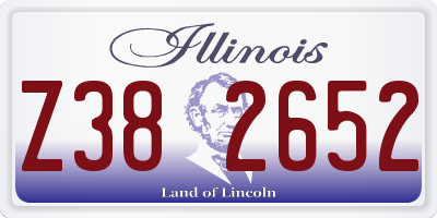 IL license plate Z382652
