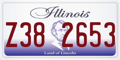 IL license plate Z382653